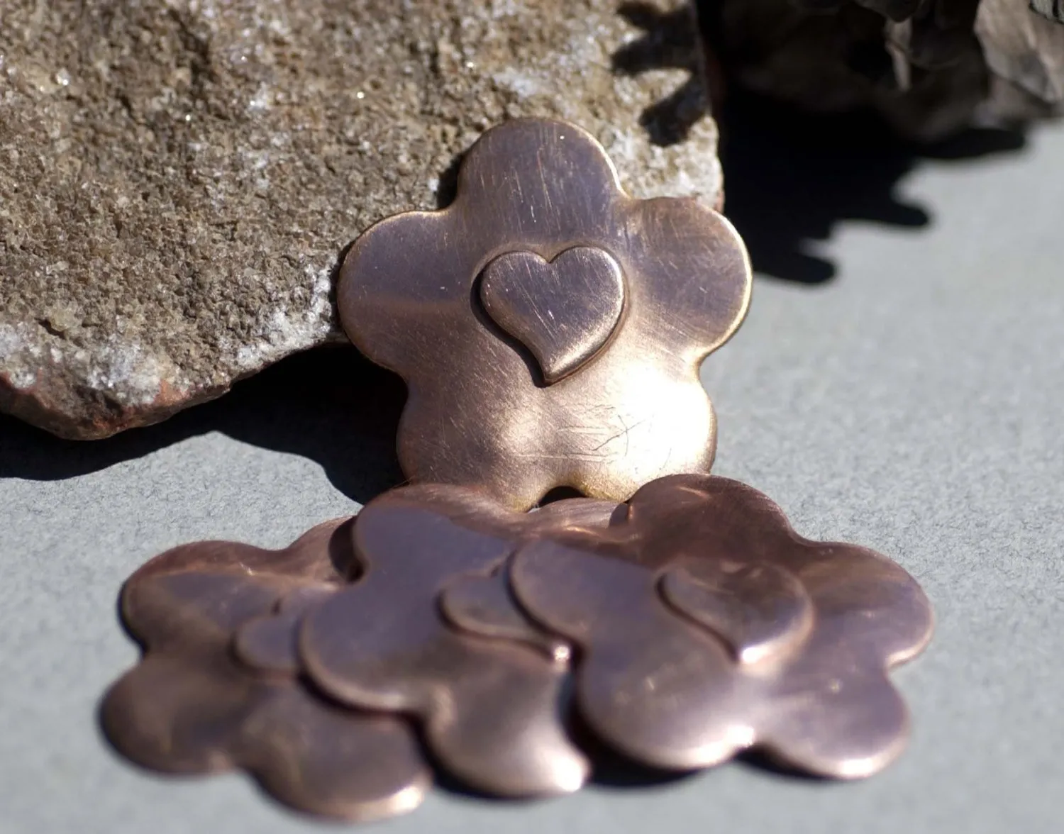 Embossed Flower in a Variety of Shapes 31mm Metal Stamping Blanks for Jewelry Making