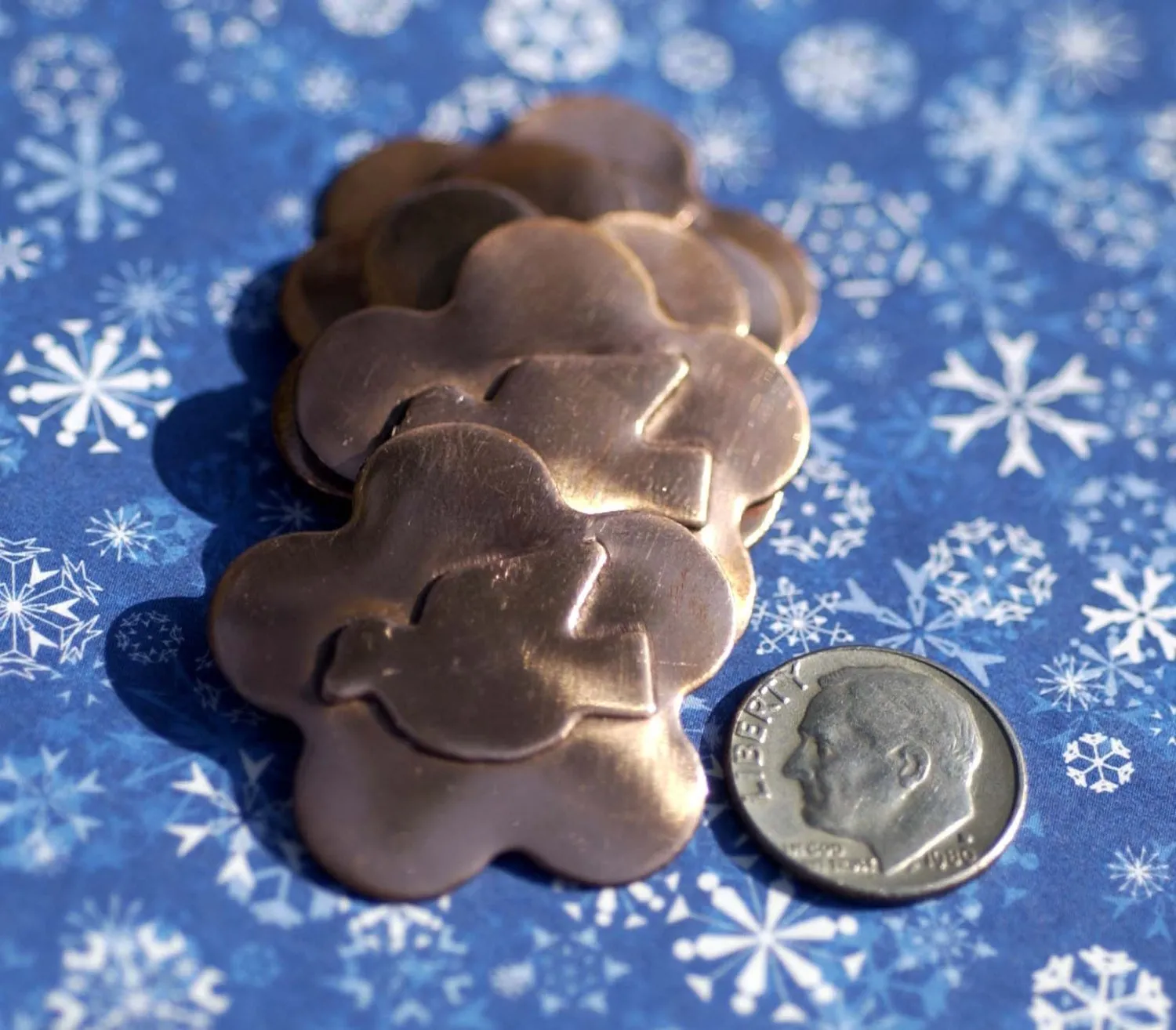 Embossed Flower in a Variety of Shapes 31mm Metal Stamping Blanks for Jewelry Making