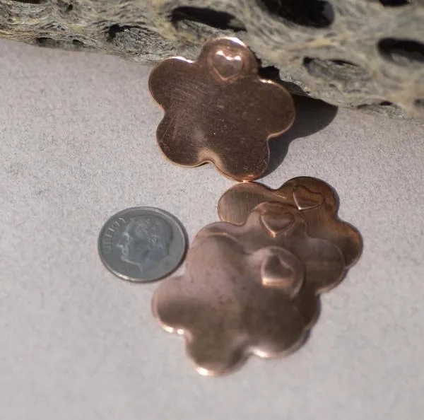 Embossed Flower in a Variety of Shapes 31mm Metal Stamping Blanks for Jewelry Making