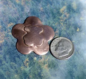 Embossed Flower in a Variety of Shapes 31mm Metal Stamping Blanks for Jewelry Making