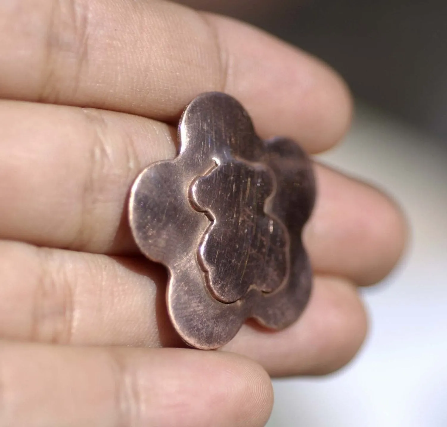 Embossed Flower in a Variety of Shapes 31mm Metal Stamping Blanks for Jewelry Making
