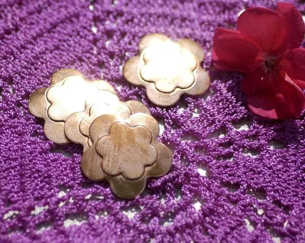 Embossed Flower in a Variety of Shapes 31mm Metal Stamping Blanks for Jewelry Making