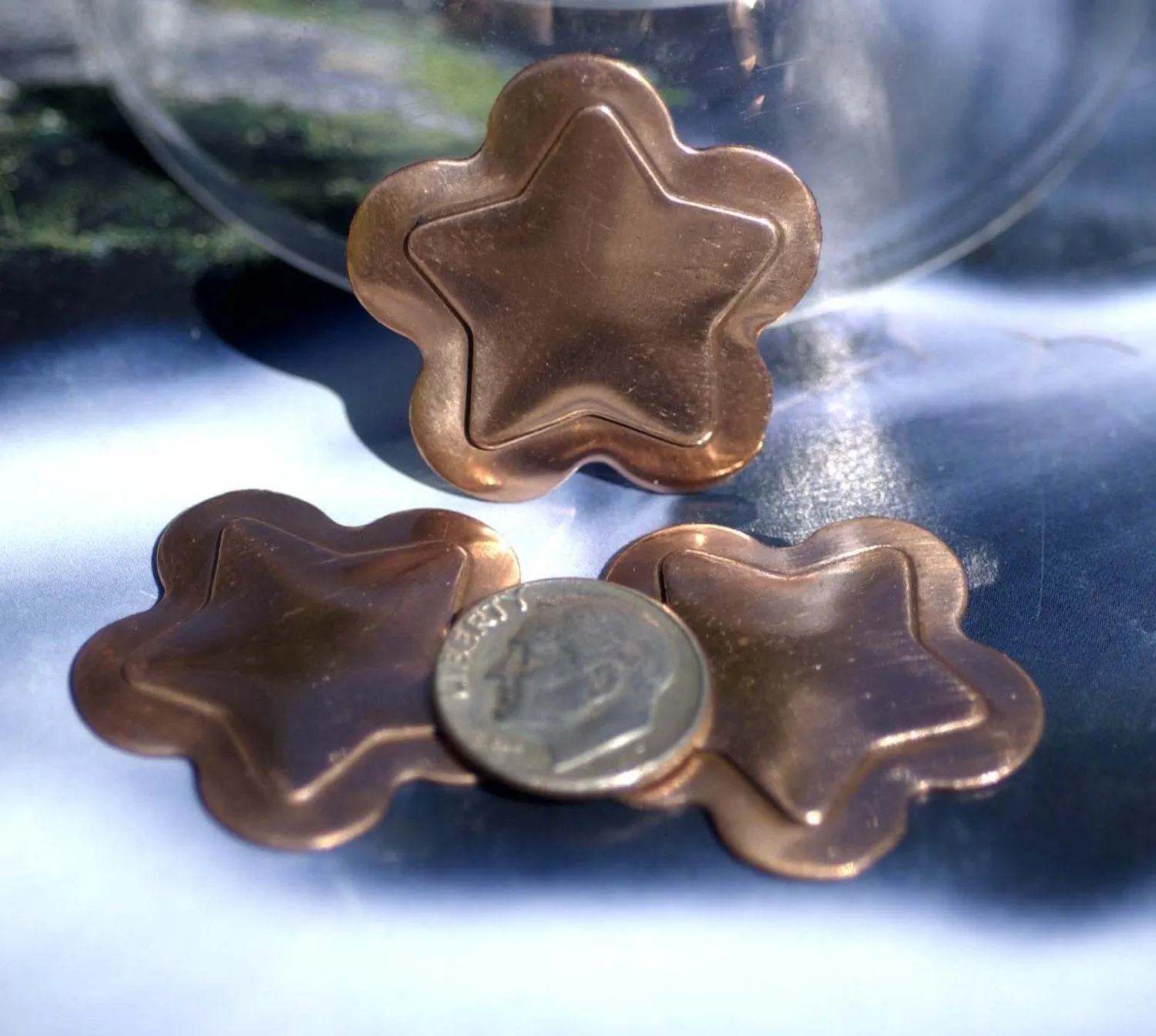 Embossed Flower in a Variety of Shapes 31mm Metal Stamping Blanks for Jewelry Making