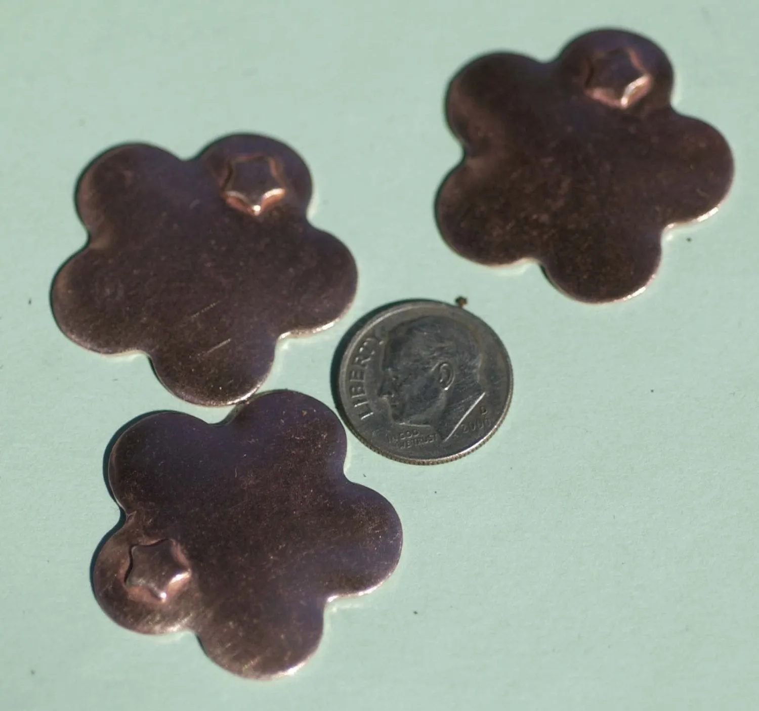 Embossed Flower in a Variety of Shapes 31mm Metal Stamping Blanks for Jewelry Making