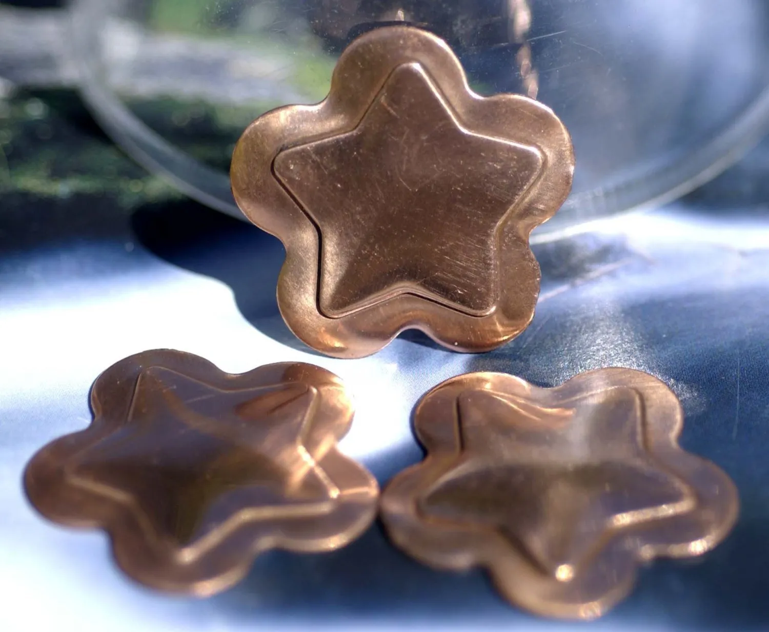 Embossed Flower in a Variety of Shapes 31mm Metal Stamping Blanks for Jewelry Making