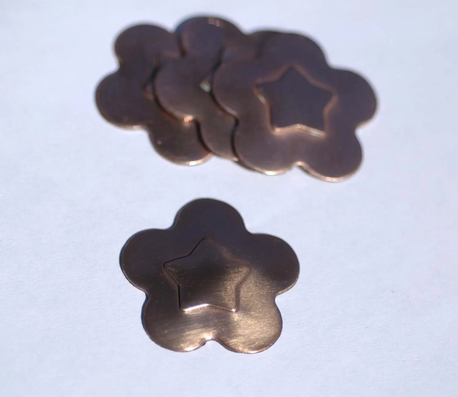 Embossed Flower in a Variety of Shapes 31mm Metal Stamping Blanks for Jewelry Making
