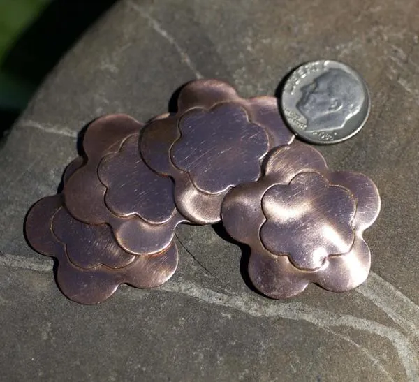Embossed Flower in a Variety of Shapes 31mm Metal Stamping Blanks for Jewelry Making