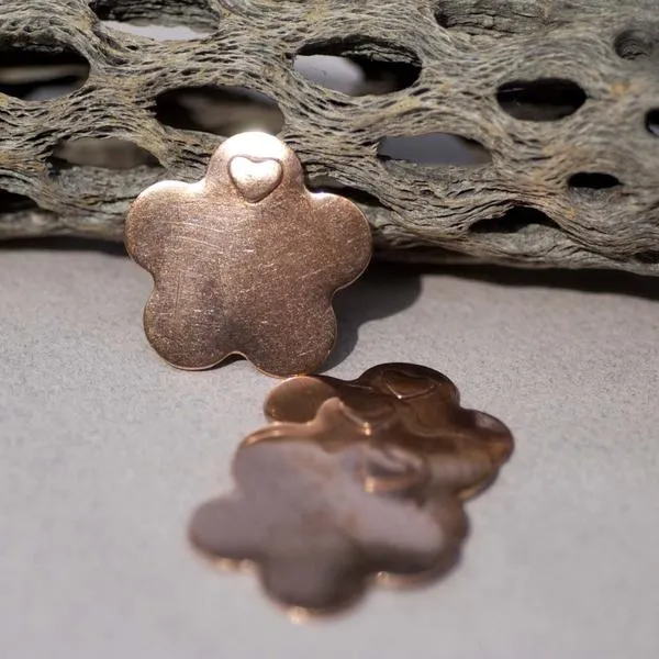 Embossed Flower in a Variety of Shapes 31mm Metal Stamping Blanks for Jewelry Making
