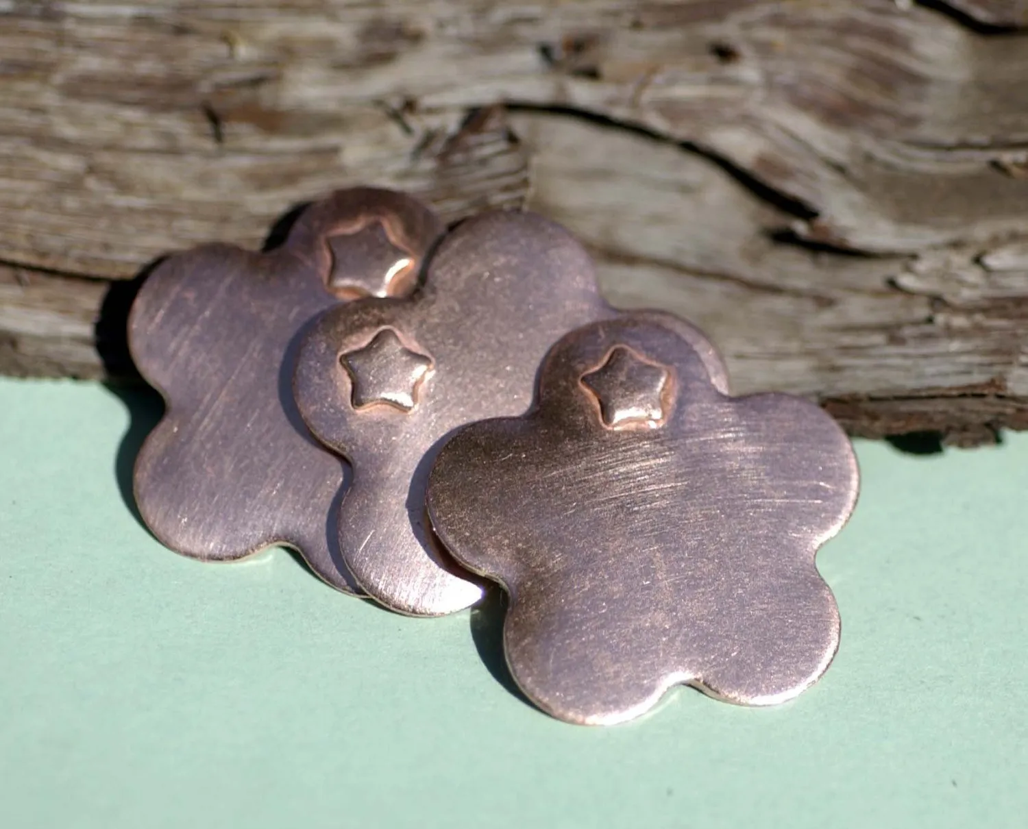 Embossed Flower in a Variety of Shapes 31mm Metal Stamping Blanks for Jewelry Making