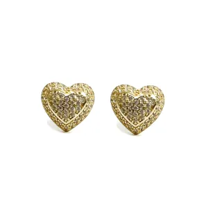 Embossed Heart Earrings