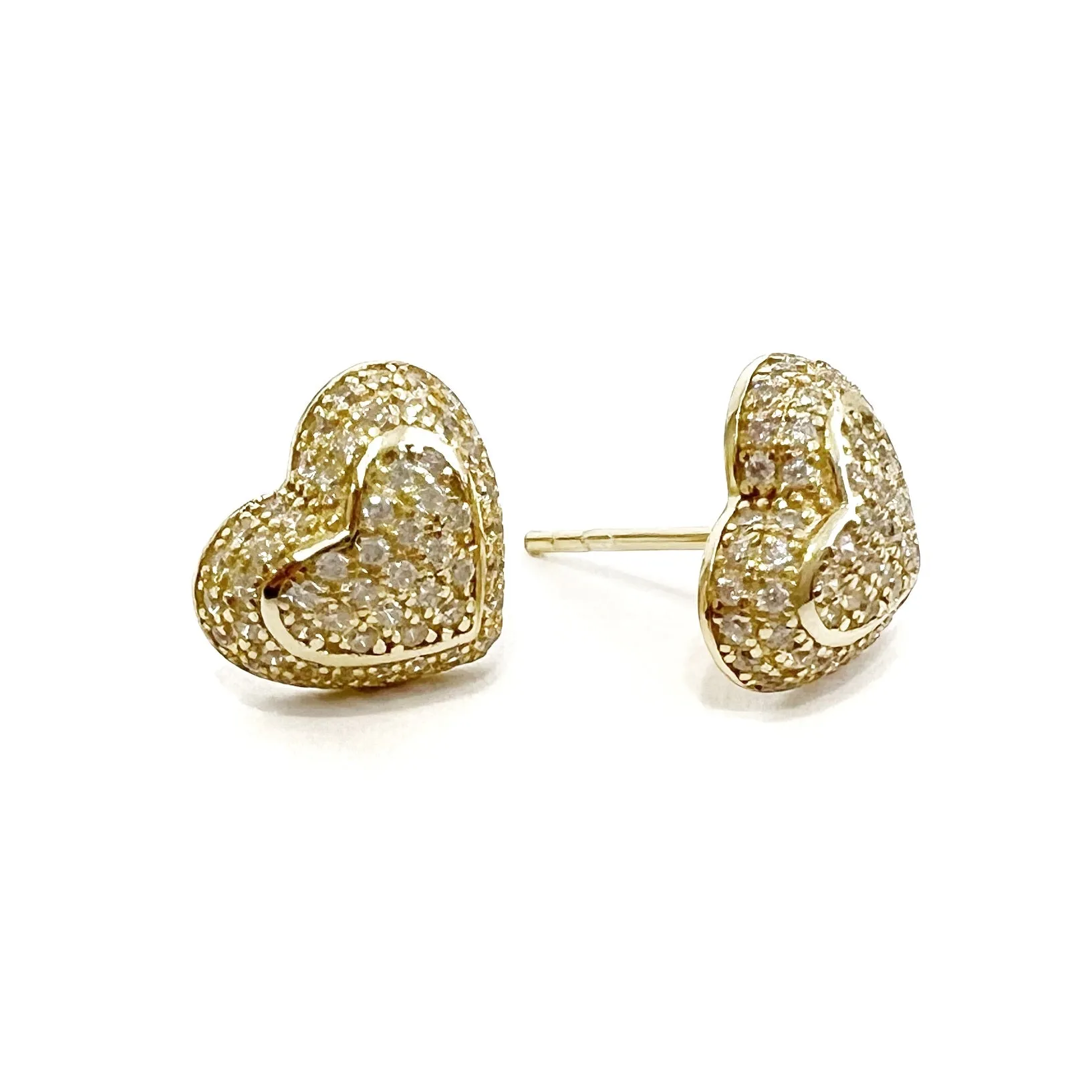 Embossed Heart Earrings