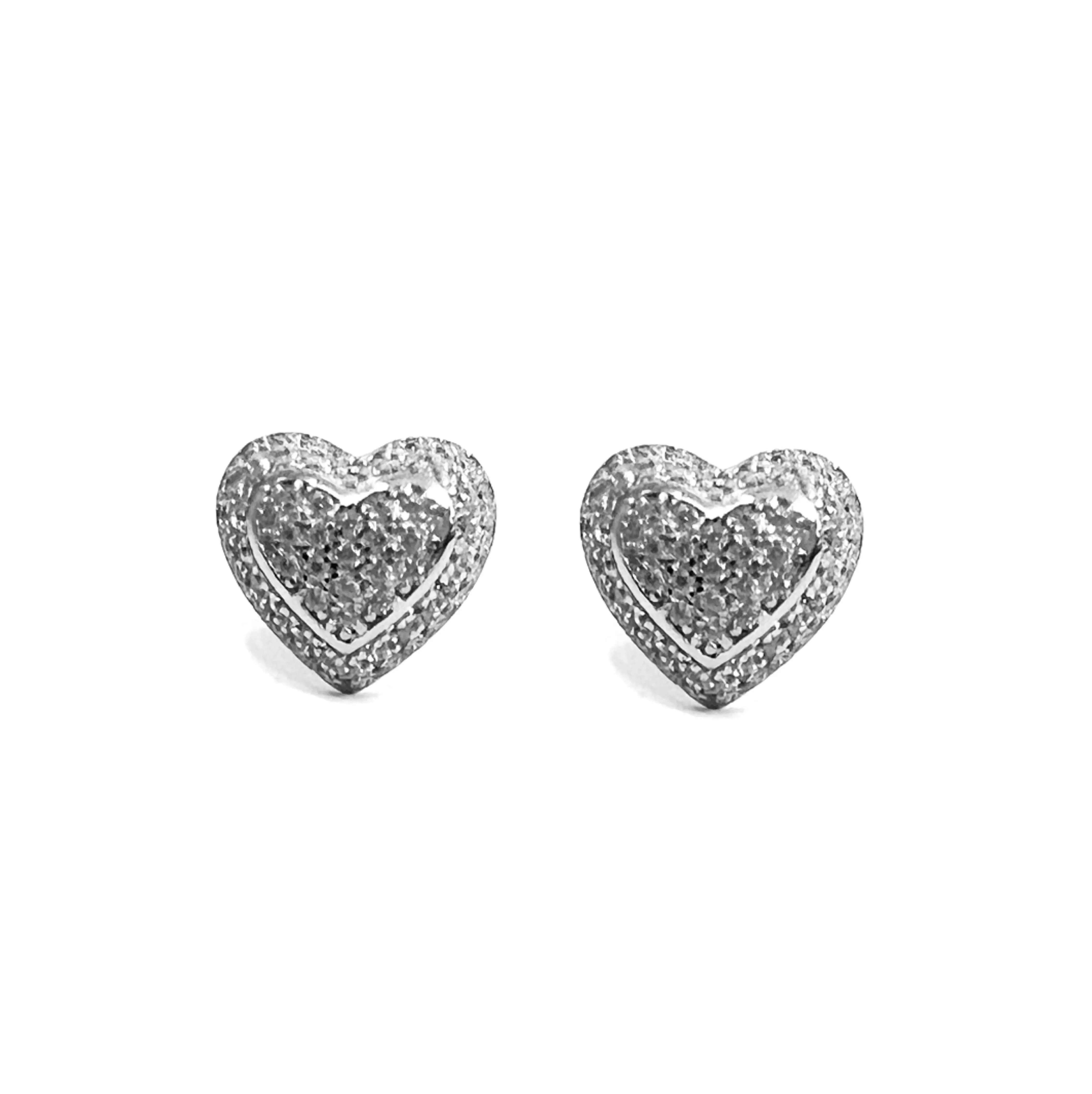 Embossed Heart Earrings