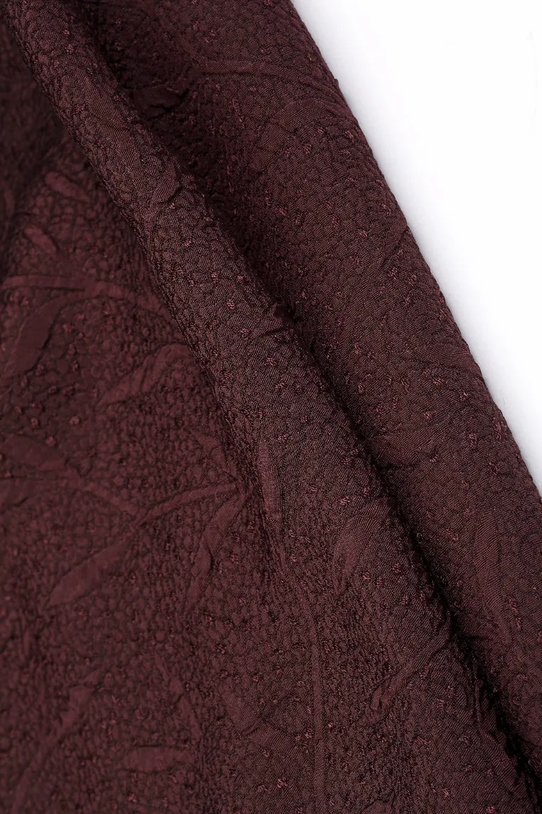 Embossed In Herbs Assymetric Dress