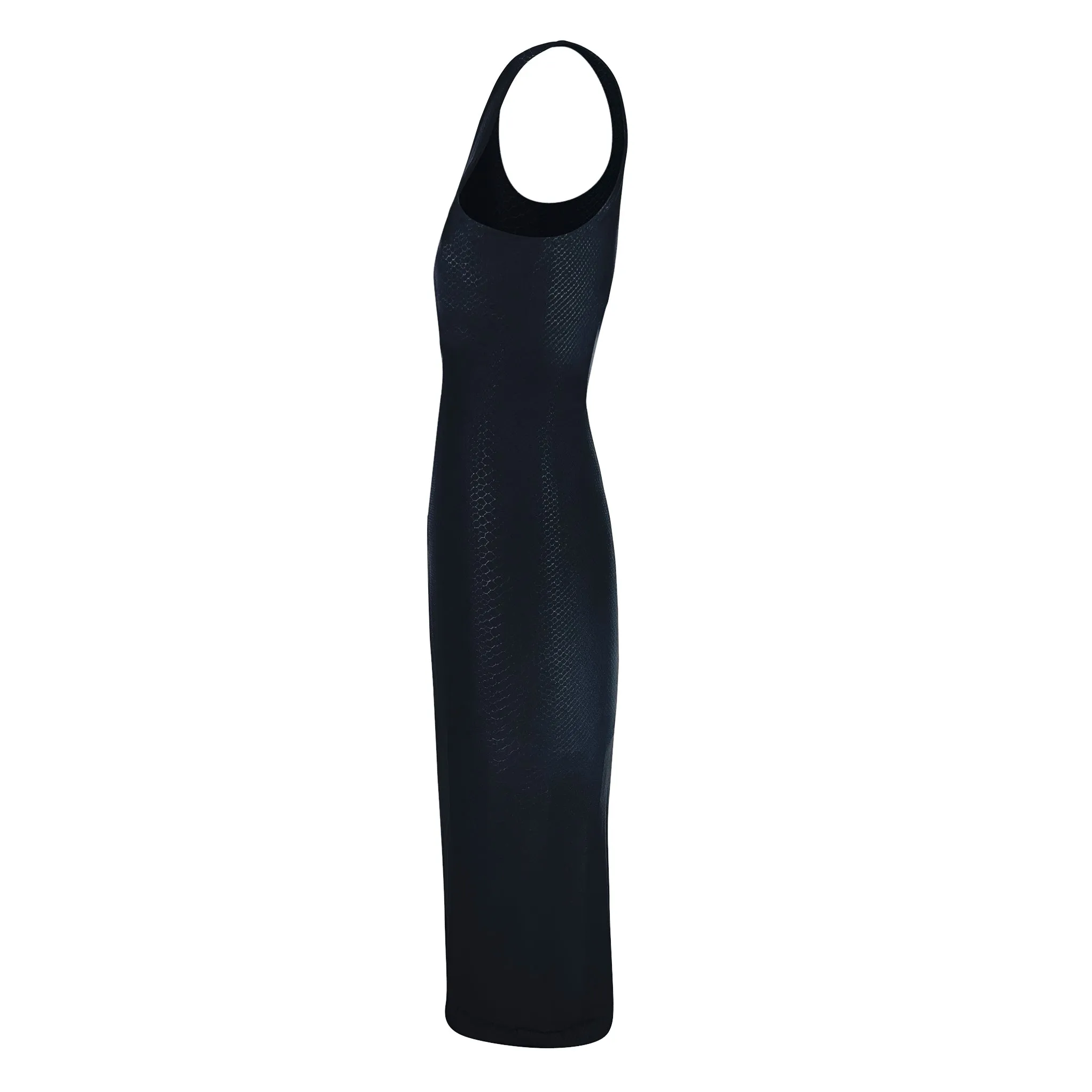 Embossed One Shoulder Bodycon Dress