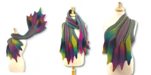 Embossed Phoenix Scarf Pattern PDF