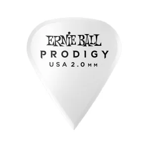 Ernie Ball 2.0mm Sharp Prodigy Guitar Picks, 6-Pack, White