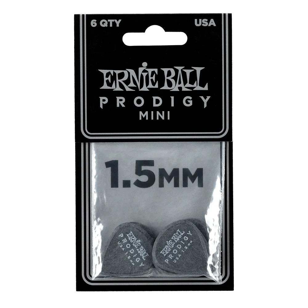 Ernie Ball Prodigy Pics 1.5mm Black Mini (6 Pack)