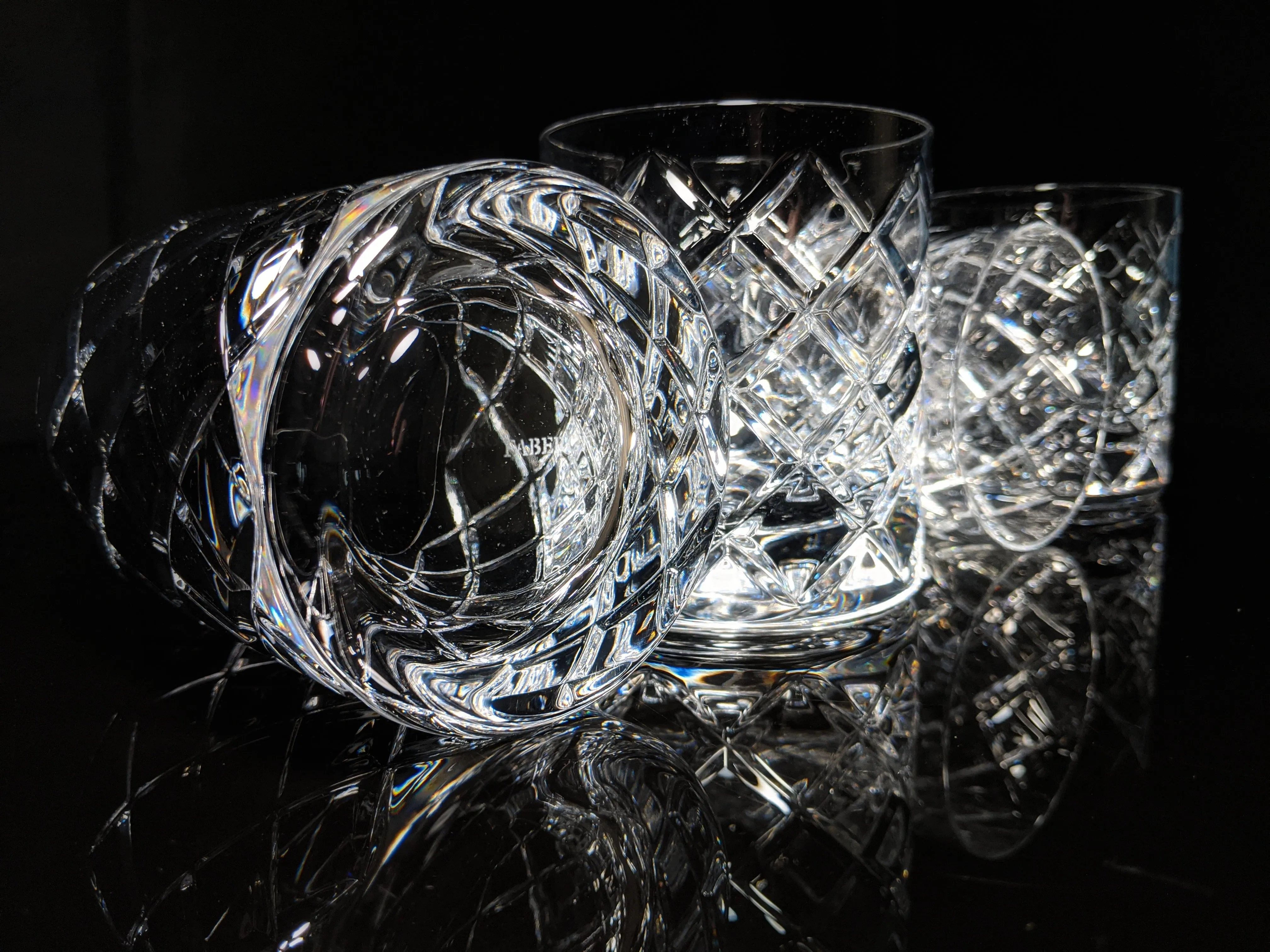Faberge Oberon Crystal  Old Fashion Glasses