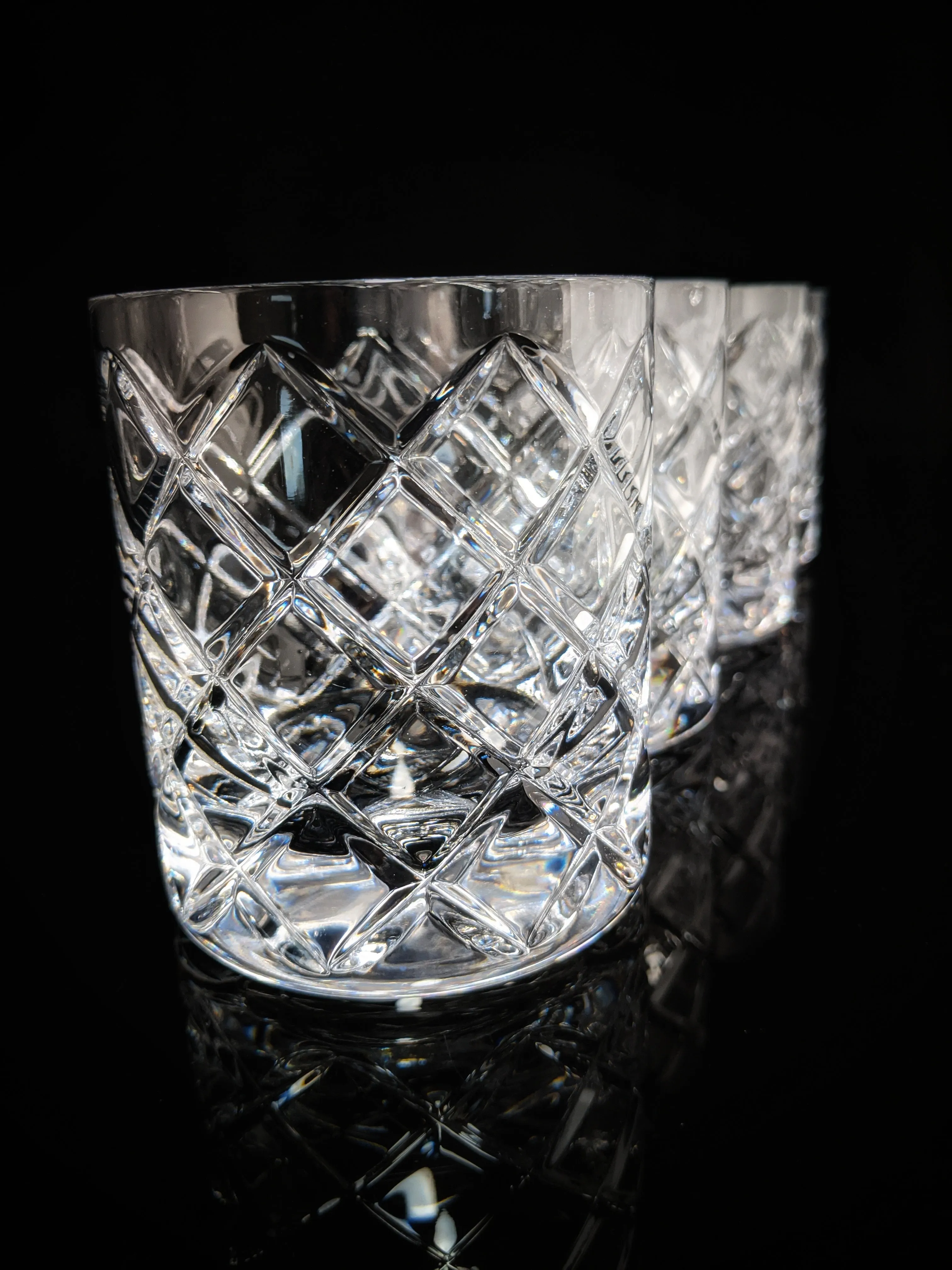Faberge Oberon Crystal  Old Fashion Glasses