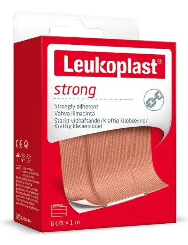 FABRIC 6CM X 1M ROLL ADHESIVE DRESSING LEUKOPLAST STRONG