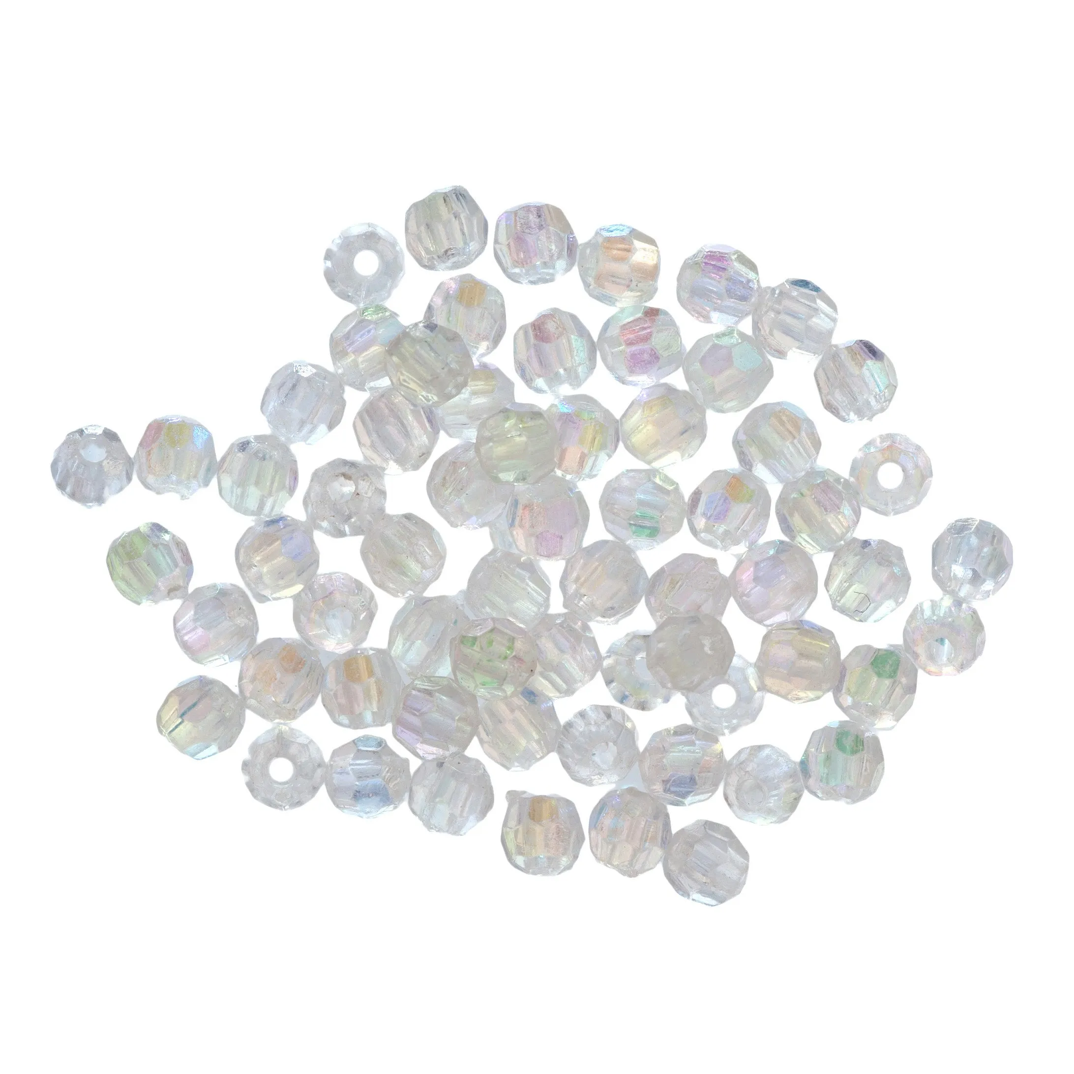 Faceted Aurora Beads 4-8mm 100 Pack Trimits Essentials Beading supplies Jewellery Beadwork DIY Handmade