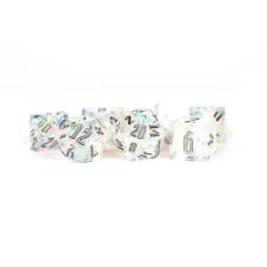 FanRoll: Premium Handcrafted Sharp Edge Inclusion 7-Piece Dice Set - Pyre and Ice