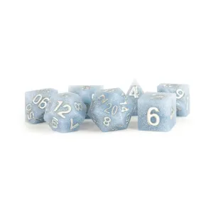 FanRoll: Sharp Edge Silicone Rubber 7-Piece Dice Set - Glacial Debris