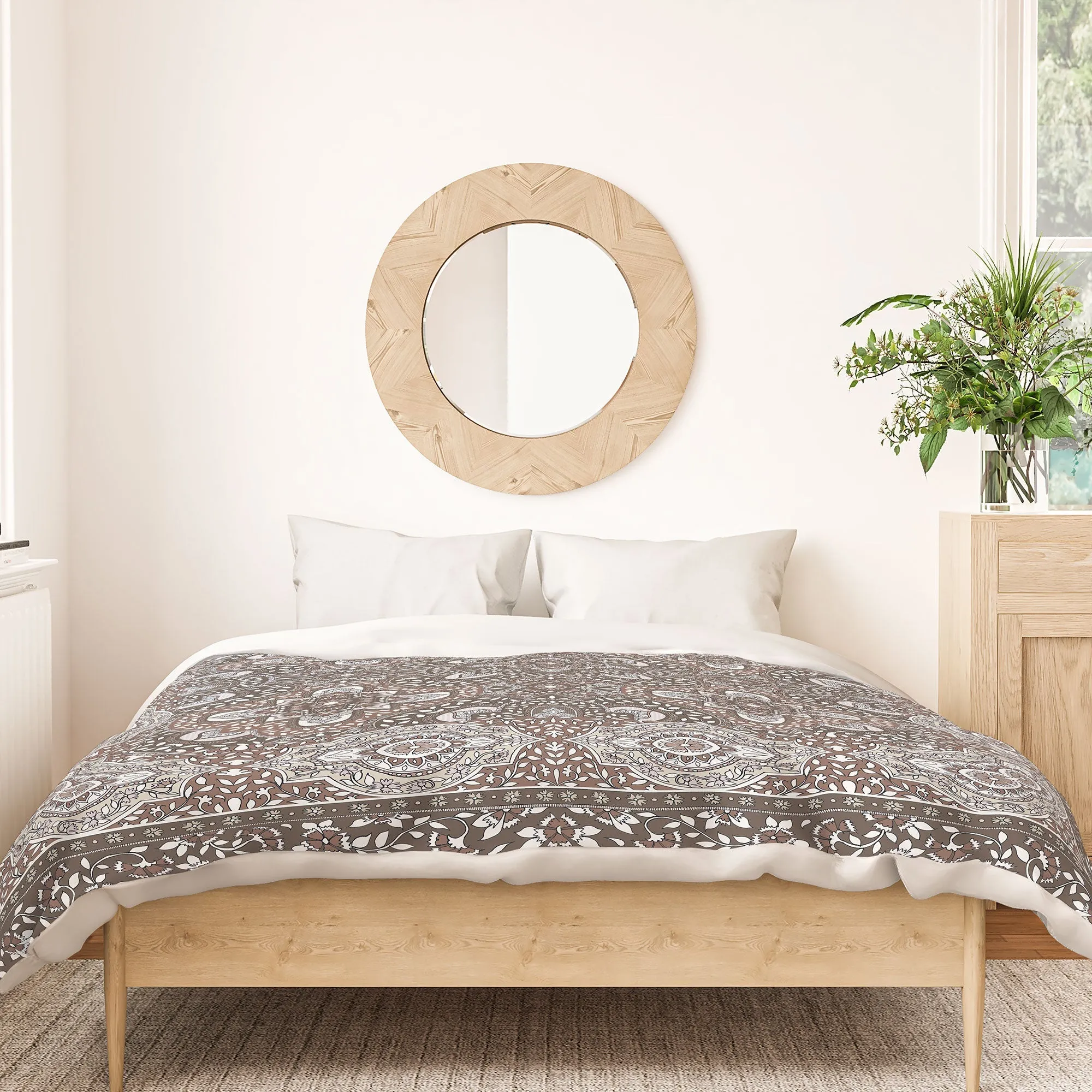 FARAH BORDER NEUTRAL DUVET / COMFORTER