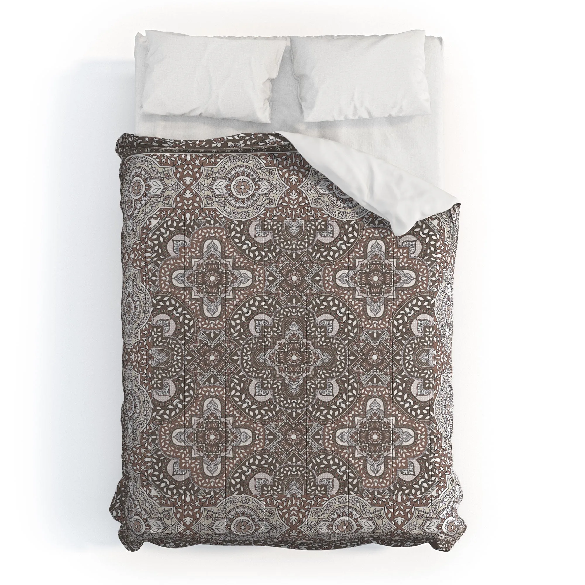 FARAH BORDER NEUTRAL DUVET / COMFORTER