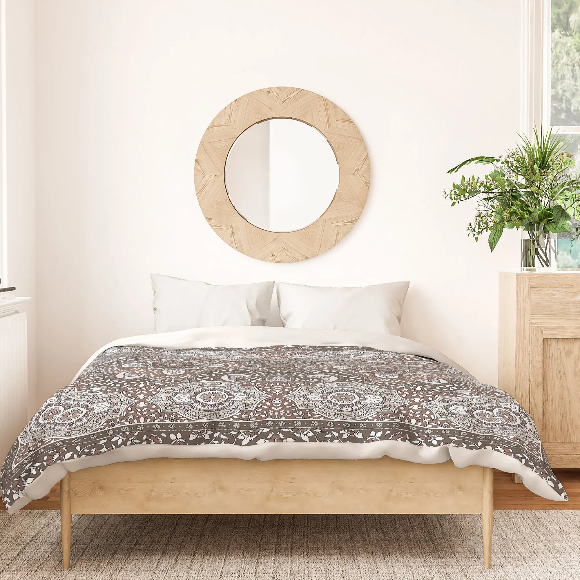 FARAH BORDER NEUTRAL DUVET / COMFORTER