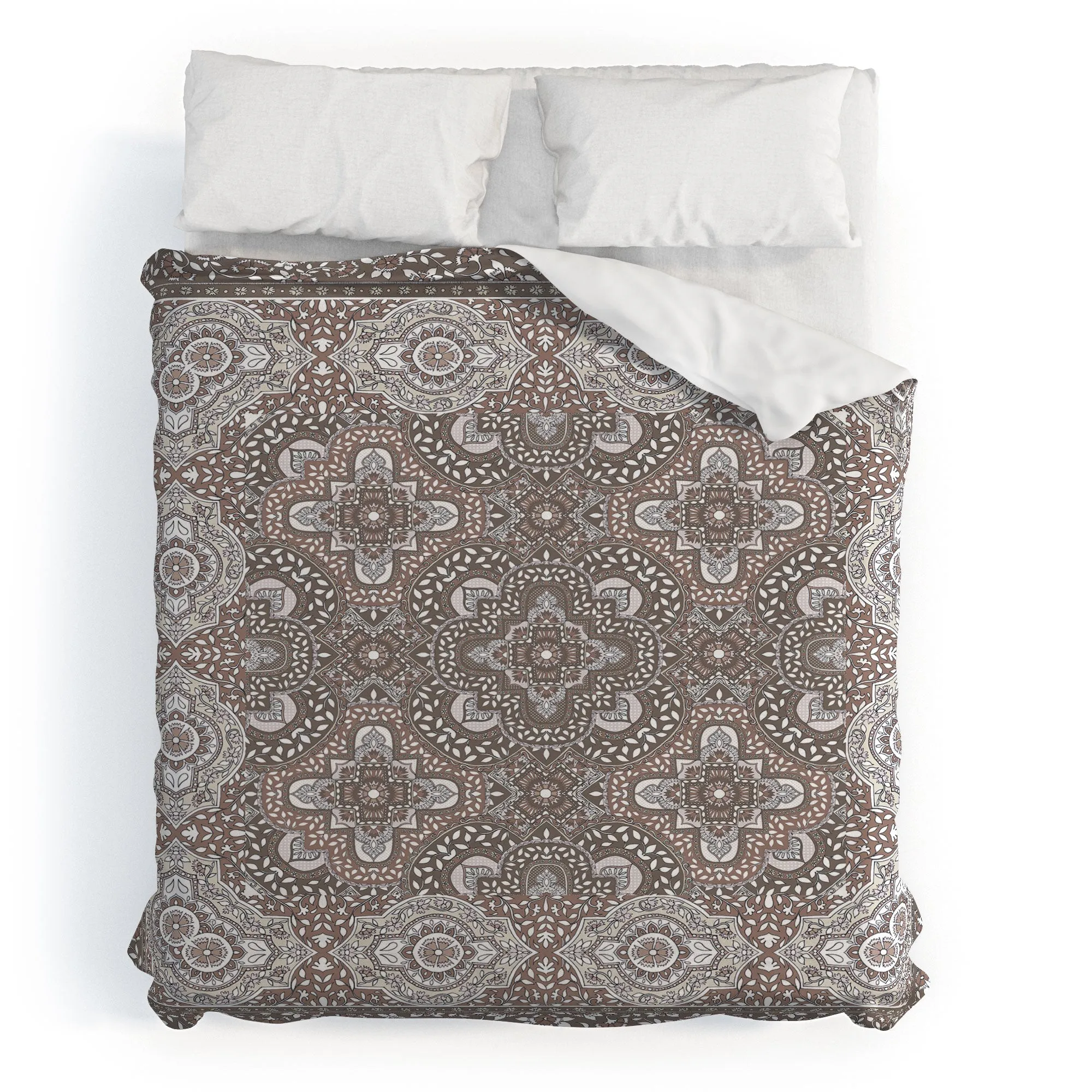 FARAH BORDER NEUTRAL DUVET / COMFORTER