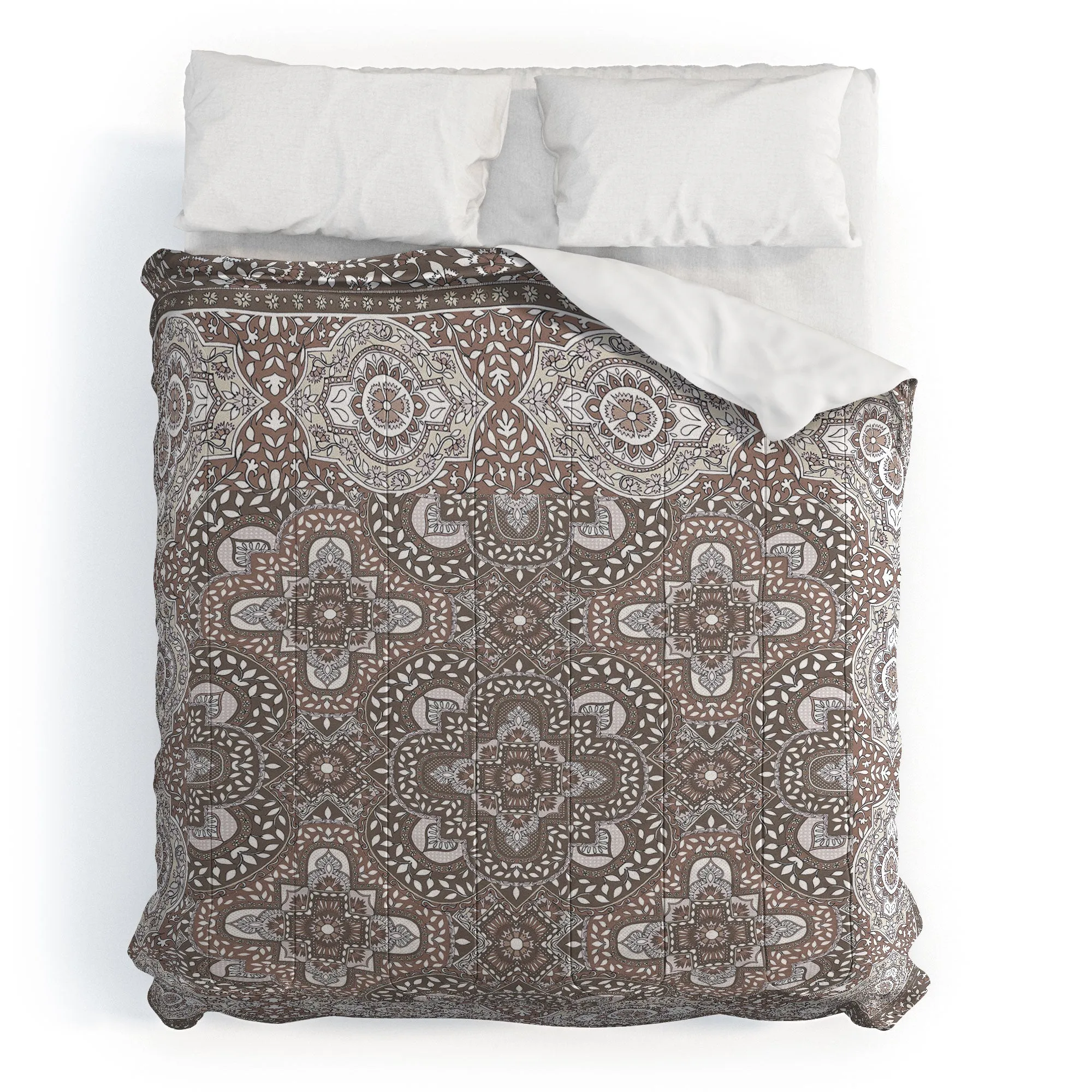 FARAH BORDER NEUTRAL DUVET / COMFORTER