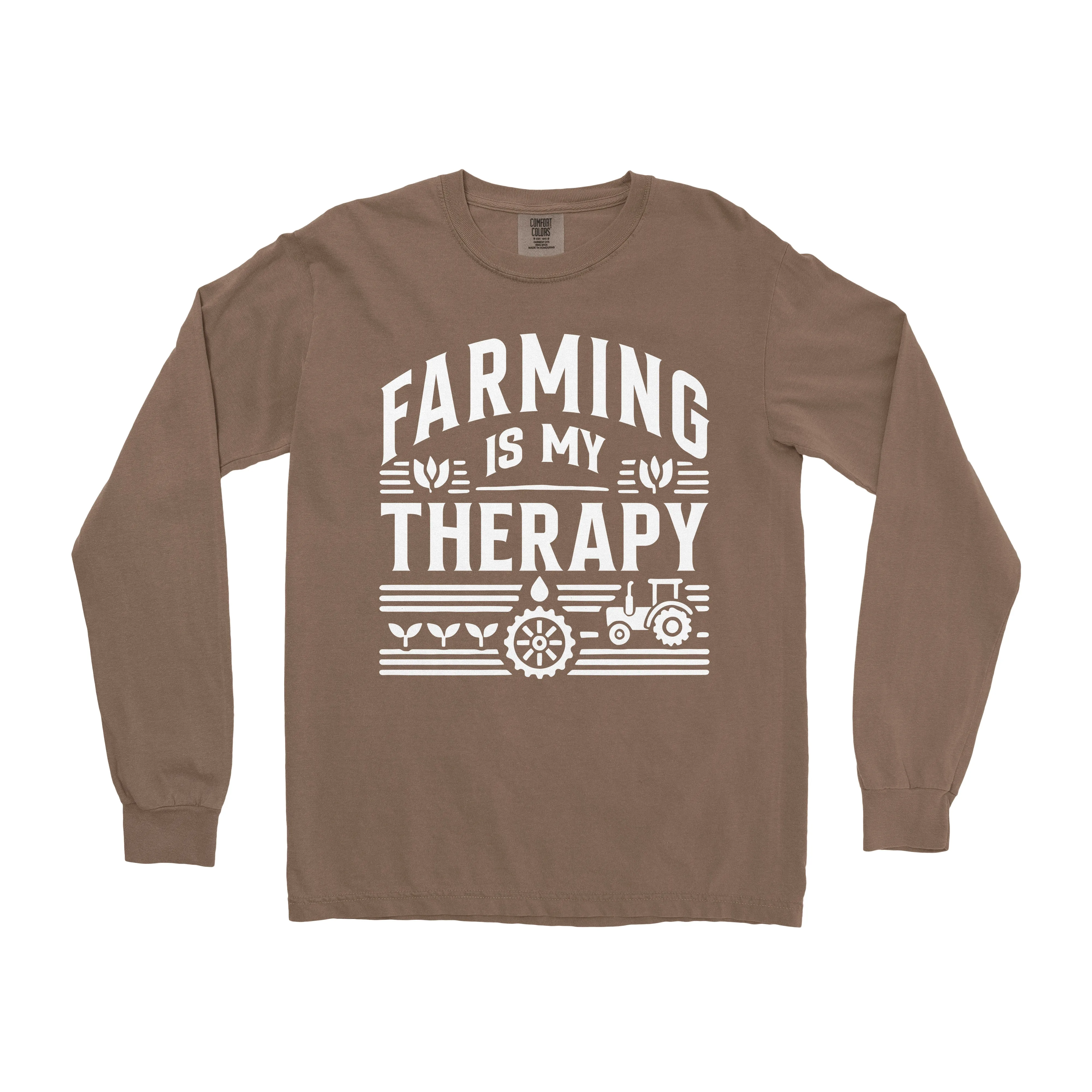 FARMING IS MY THERAPY LONG SLEEVE SHIRT