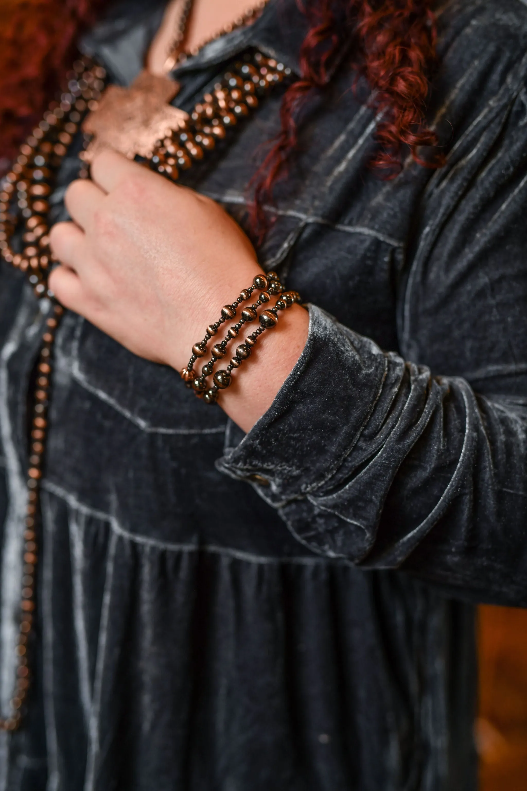 Fashion 48" Copper Beads