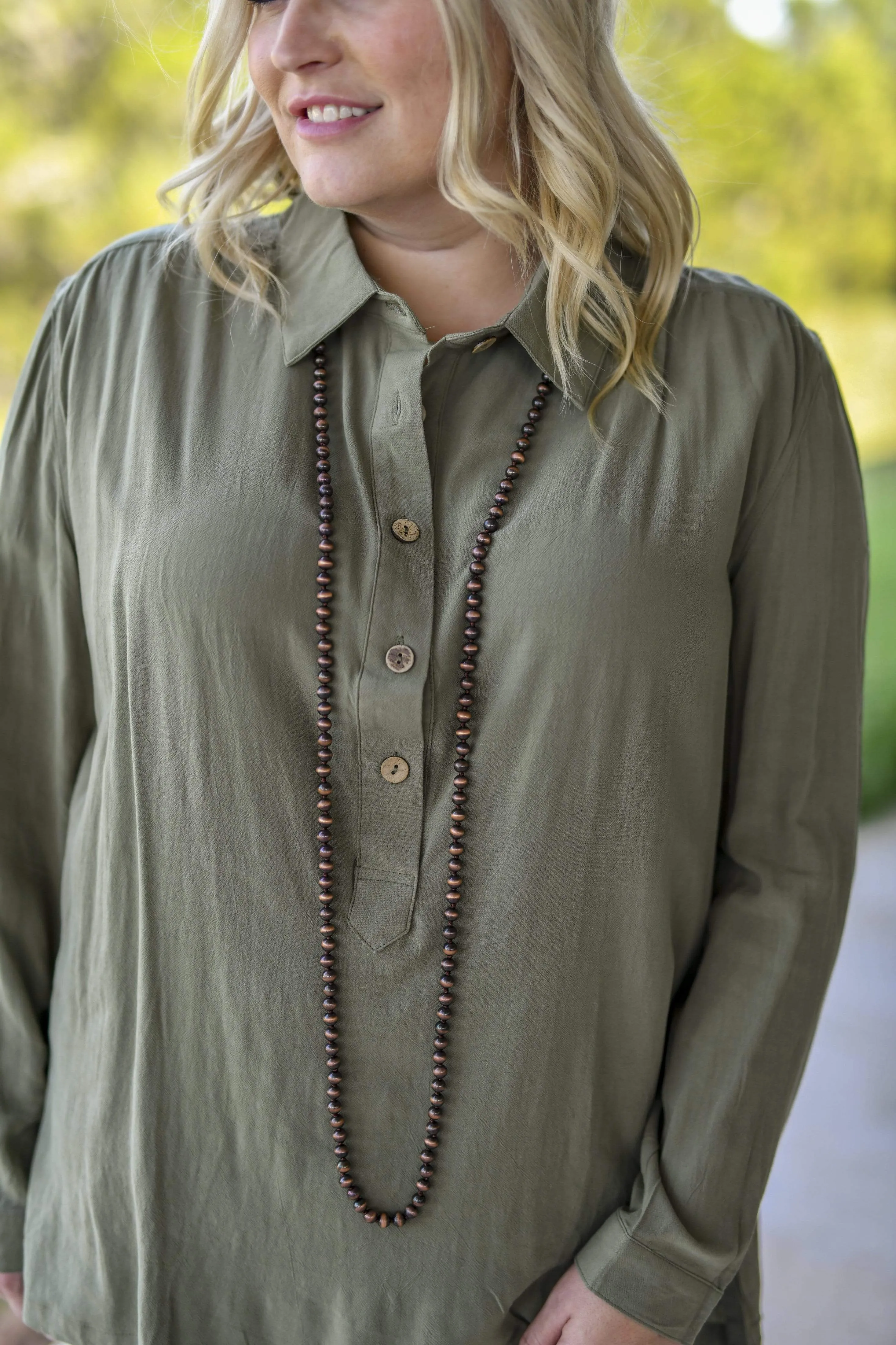 Fashion 48" Copper Beads