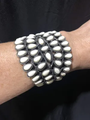 Fashion Cluster Wide Cuff Bracelet