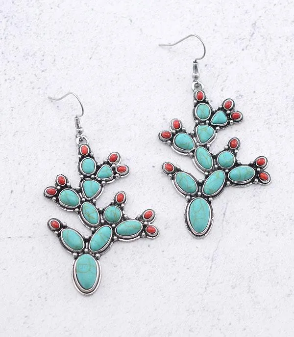 Fashion Navajo Tumbled Cactus Blossom Necklace & Earrings