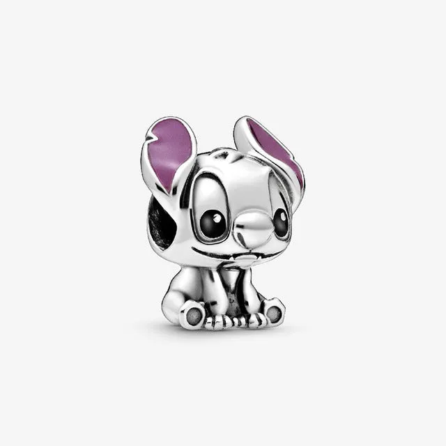 Fashion New 925 Sterling Silver Beads Lilo & Stitch Aristocats Charms fit Original Pandora Bracelets Women DIY Jewelry