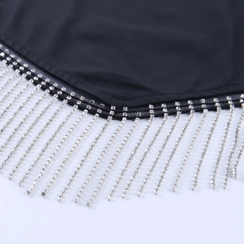 Fashion tassel camisole sexy topless women's clothing