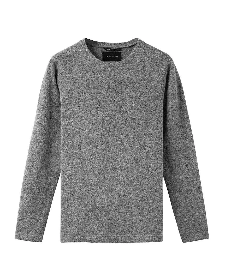 Felted Wool Crewneck Heather Grey