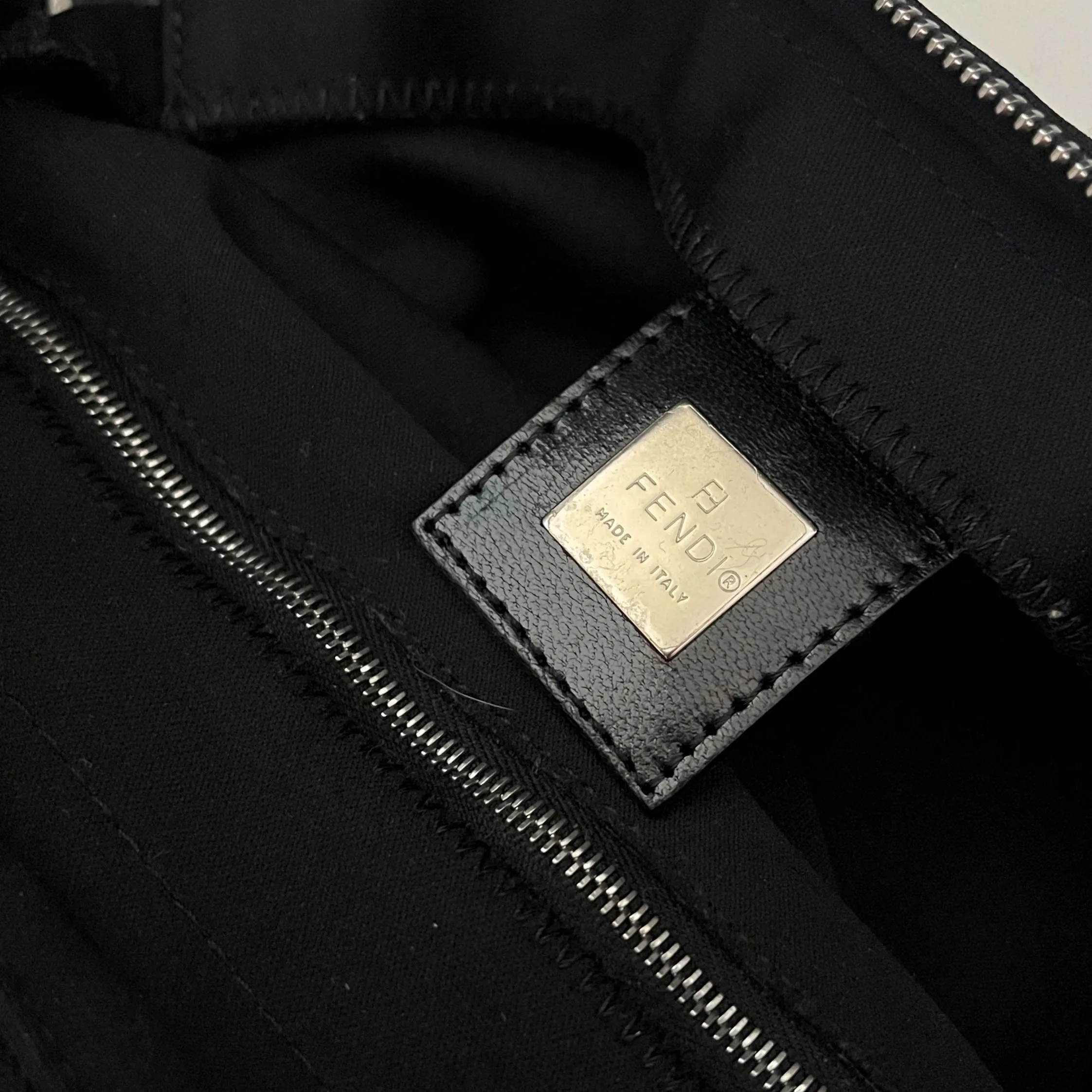 Fendi Black Neoprene Shoulder Bag