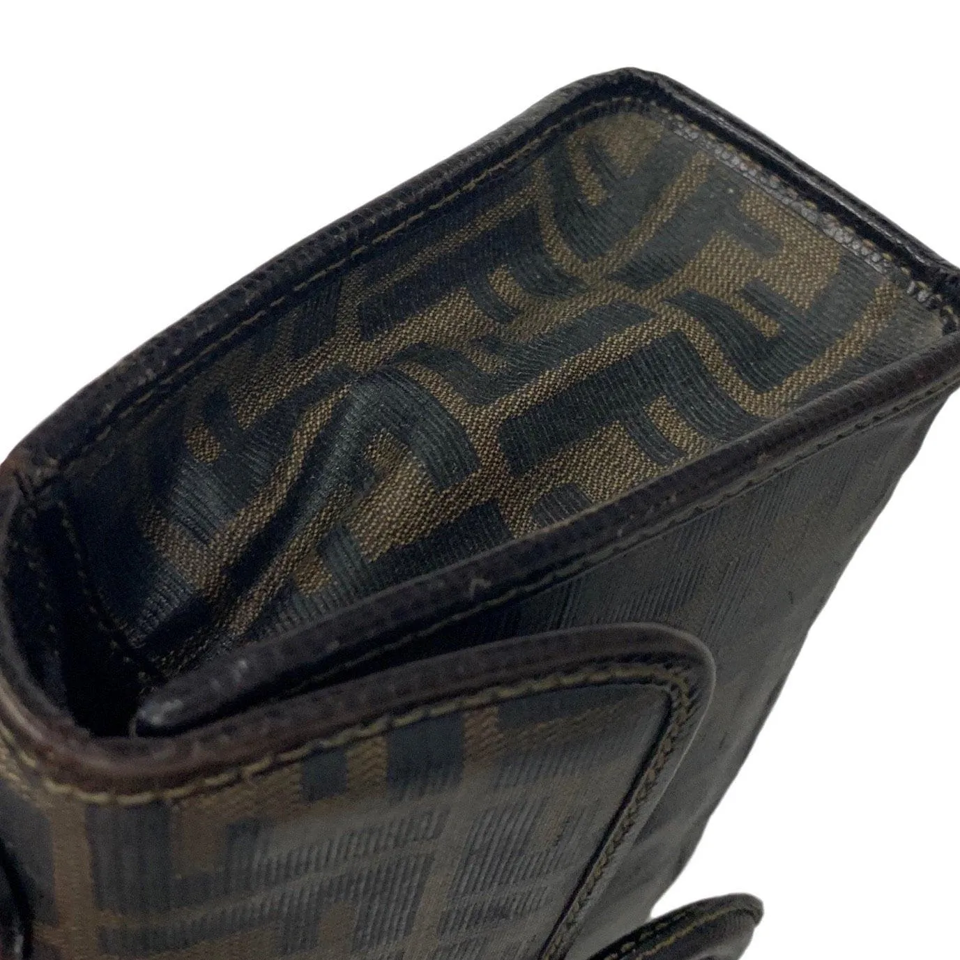 Fendi Brown Logo Small Top Handle