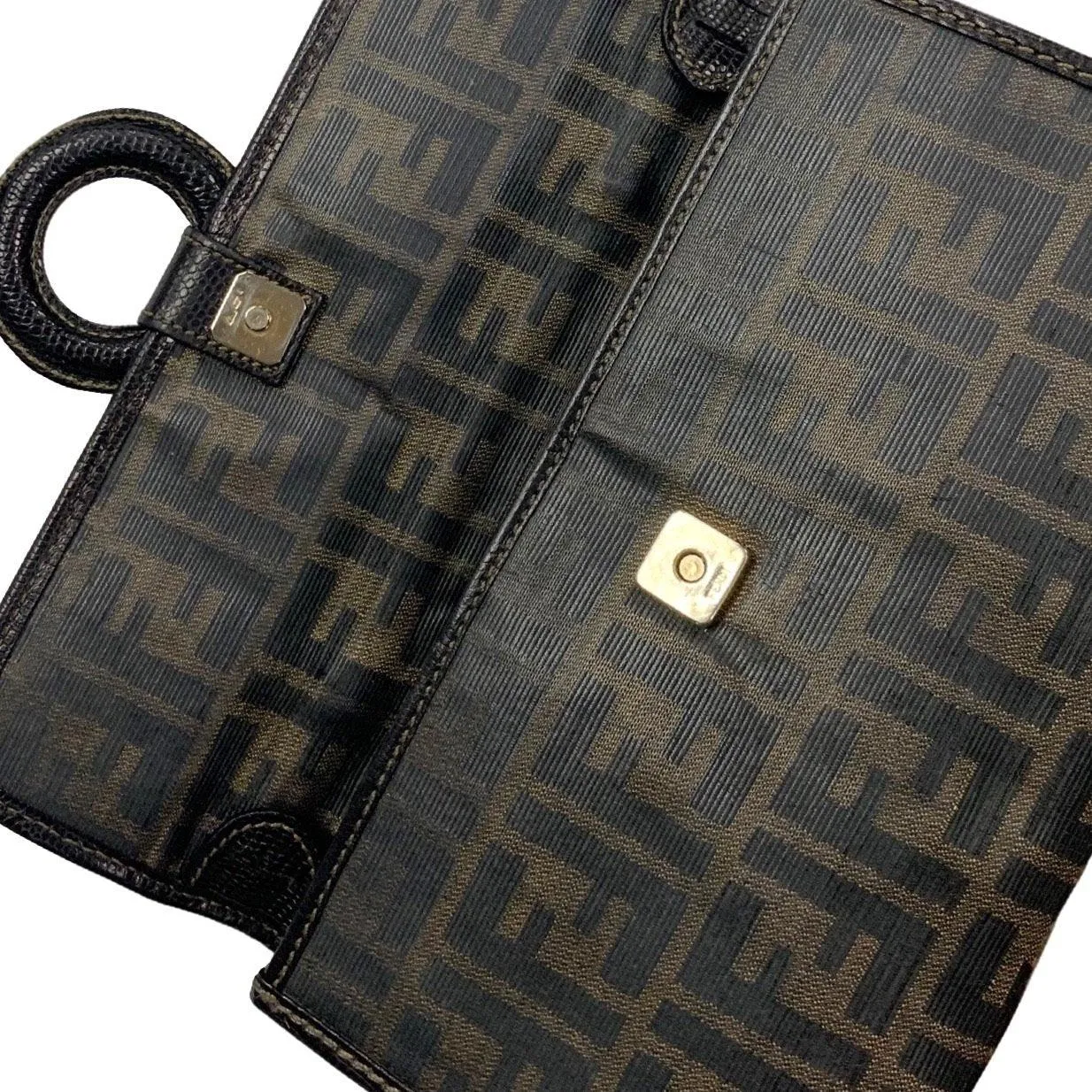 Fendi Brown Logo Small Top Handle