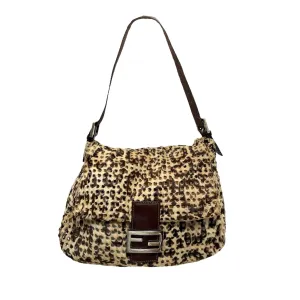 Fendi Cheetah Logo Baguette Bag