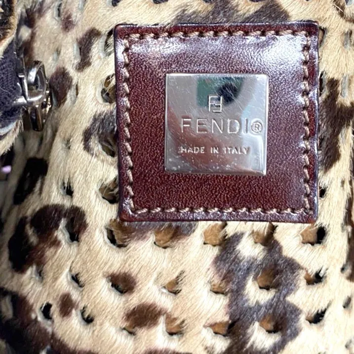 Fendi Cheetah Logo Baguette Bag