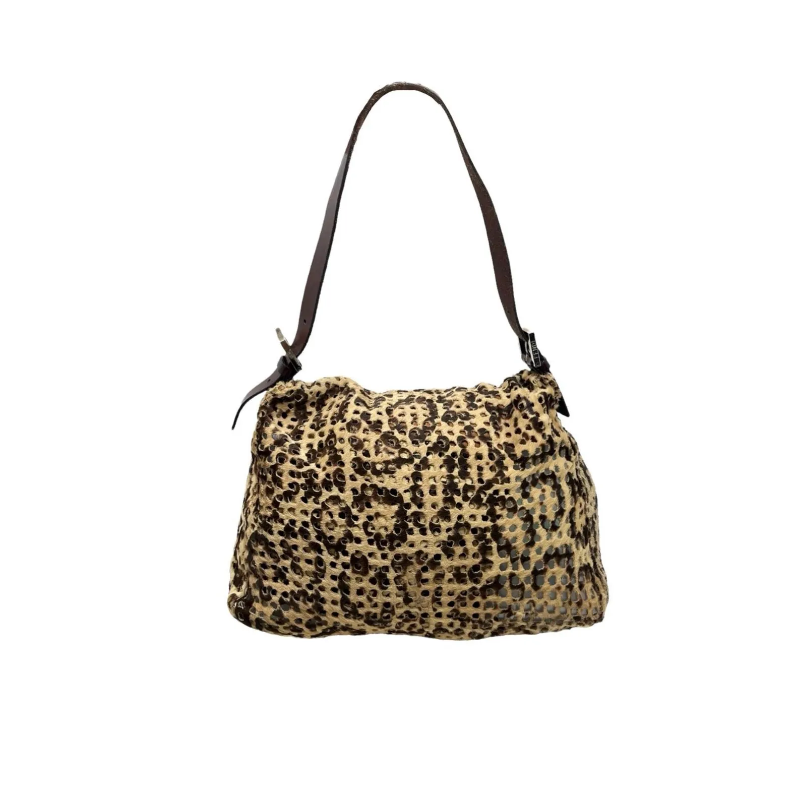 Fendi Cheetah Logo Baguette Bag
