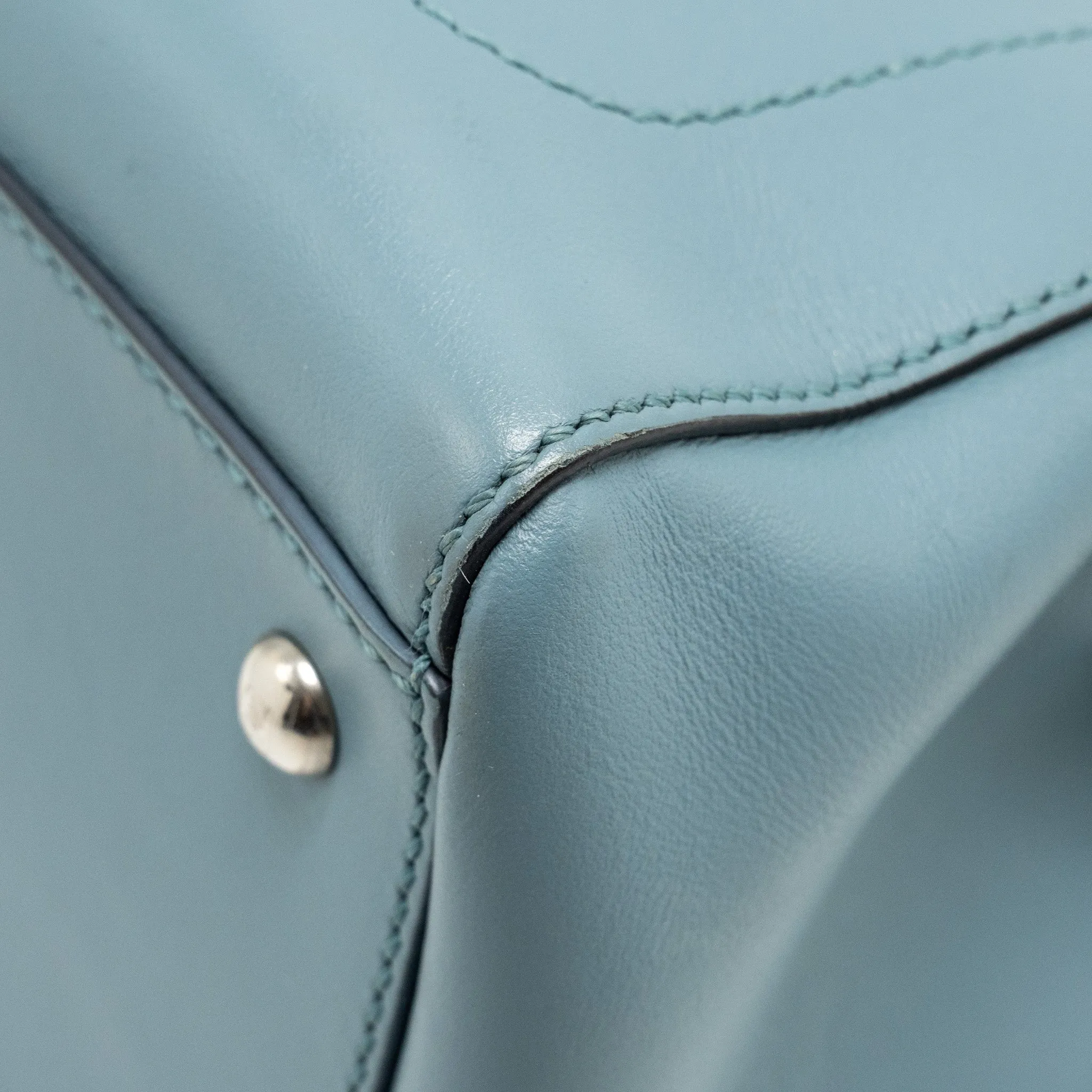 Fendi Dotcom Bag Calfskin Blue SHW