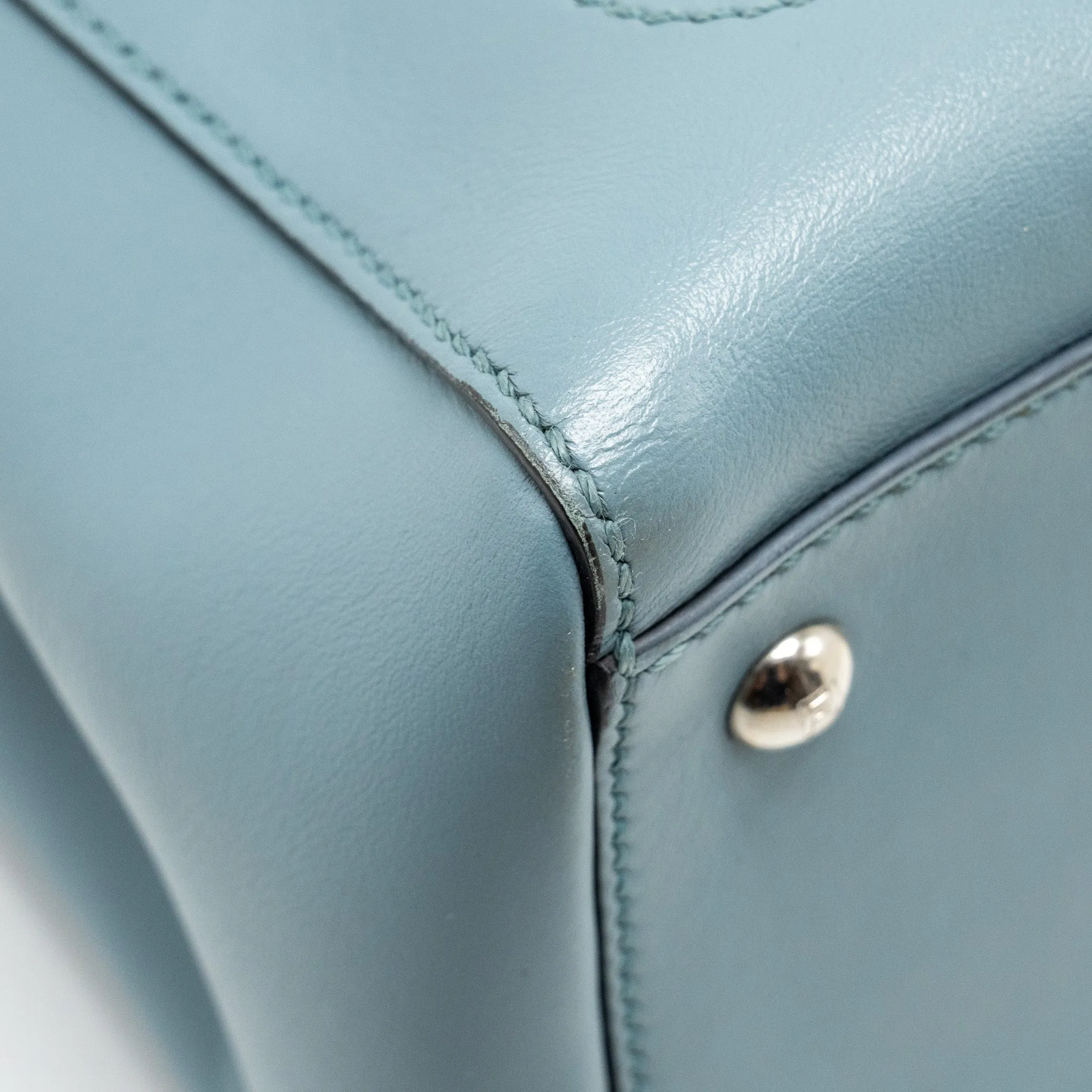 Fendi Dotcom Bag Calfskin Blue SHW