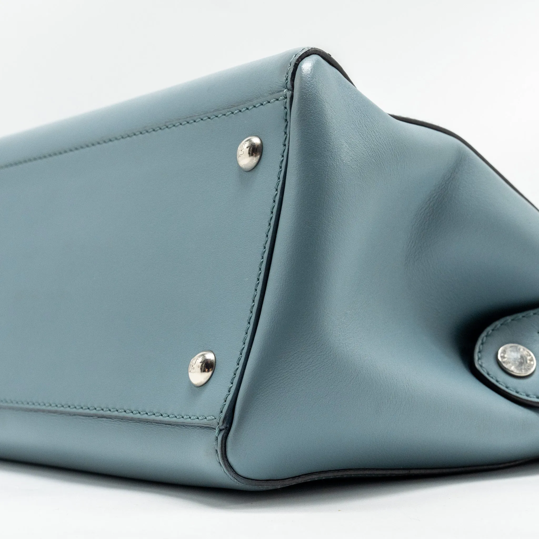 Fendi Dotcom Bag Calfskin Blue SHW
