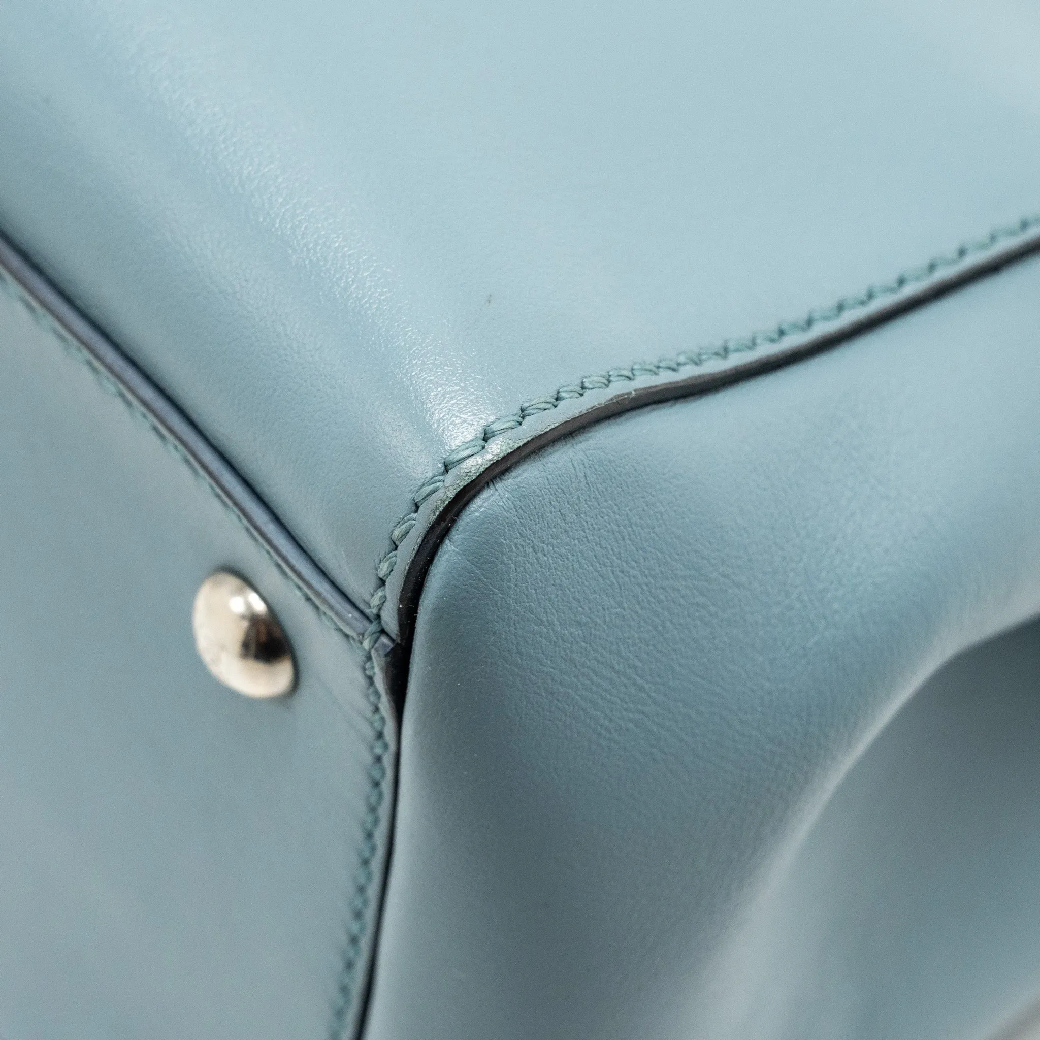 Fendi Dotcom Bag Calfskin Blue SHW